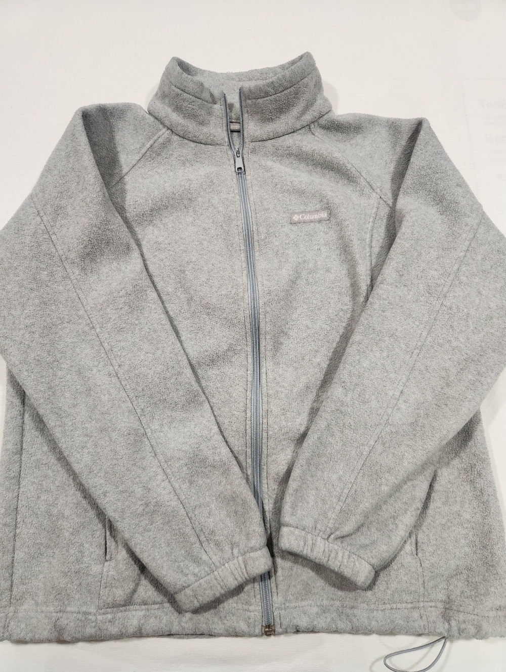Columbia Women's Gray Full Zip Fleece Jacket XL Long Sleeve Pockets - Picture 2 of 6